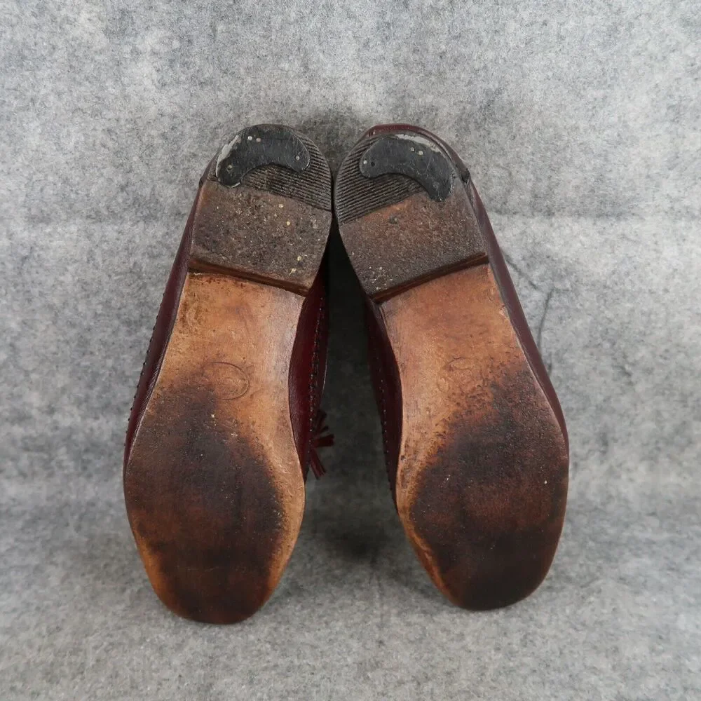 Johnston & Murphy Shoes Mens 8 Tassel Loafer Leather Woven Classic Dress Kiltie